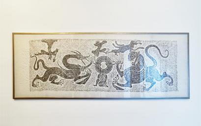 Chinesische Grafik mit Jadescheibe